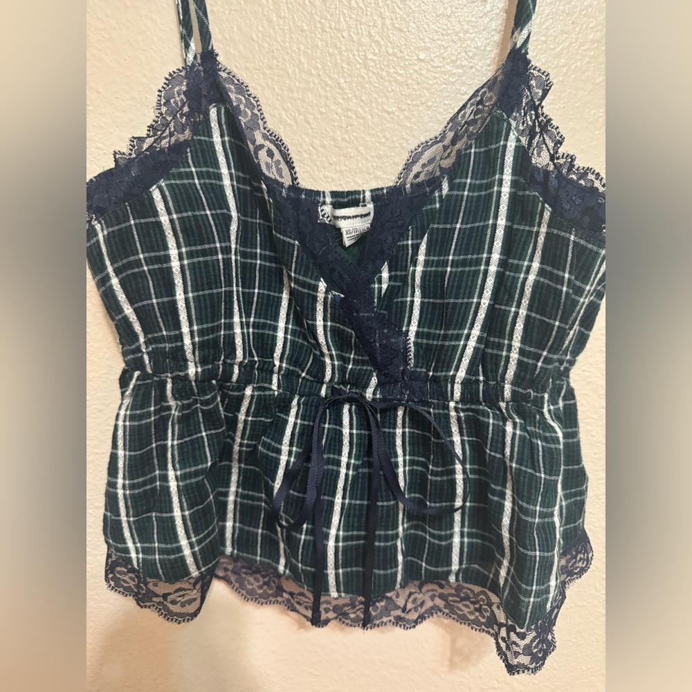 Abercrombie & Fitch Navy Plaid Cami